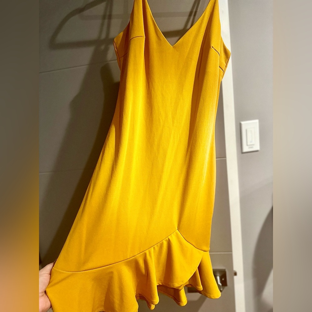 Sucrefas Spaghetti Strap Bodycon Dress - Yellow